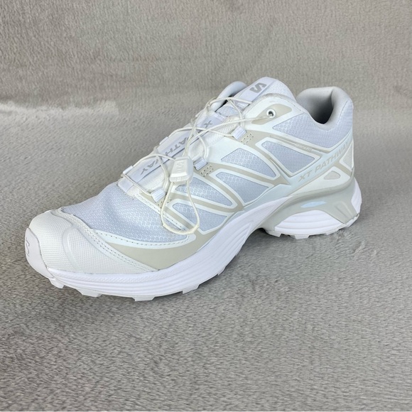 Salomon XT Pathway Trail Hiking Shoes Men 9 Women 10 White Quicklace Grip NEW - Picture 6 of 12
